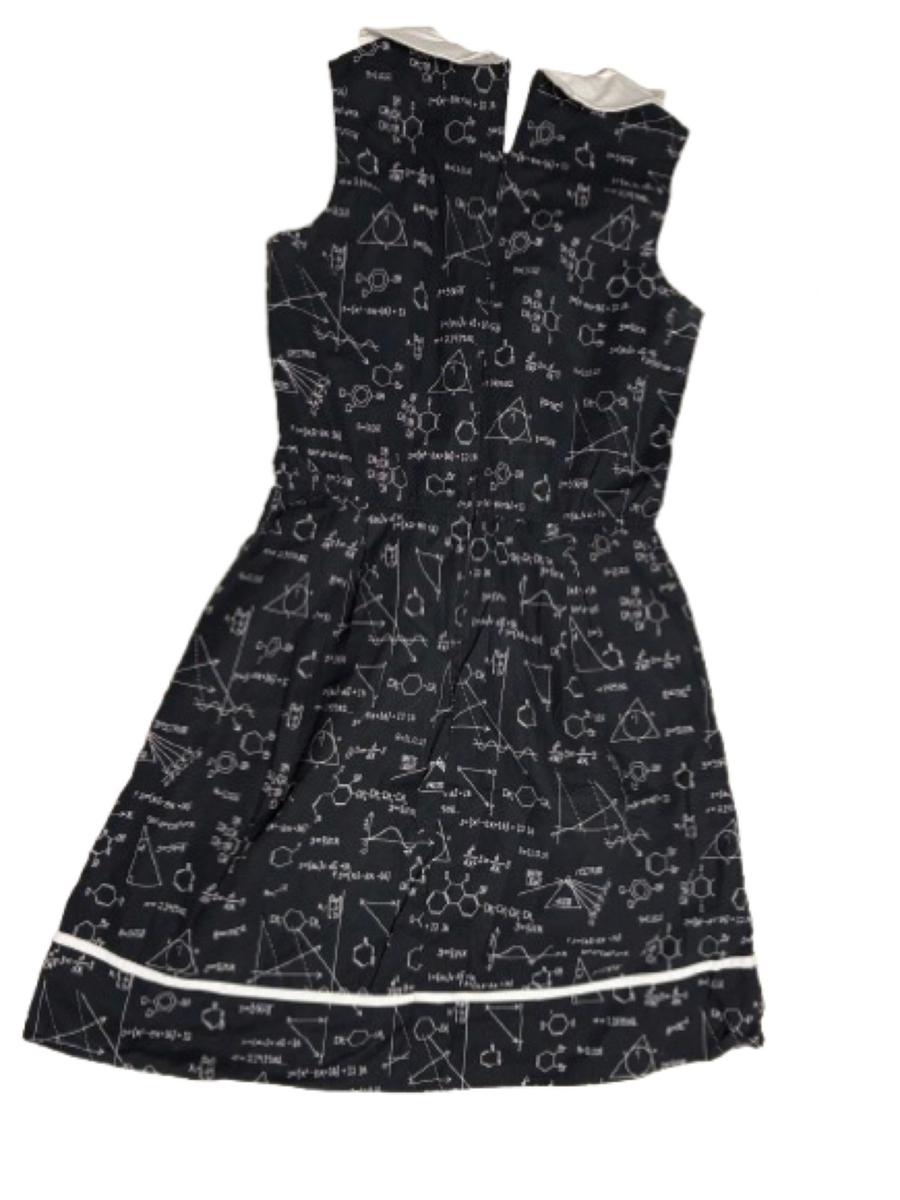 Retrolicious Black Science Print Fit & Flare Dress
